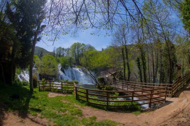 Martin Brod 'un Şelaleleri Una Ulusal Parkı, Bosna-Hersek' te