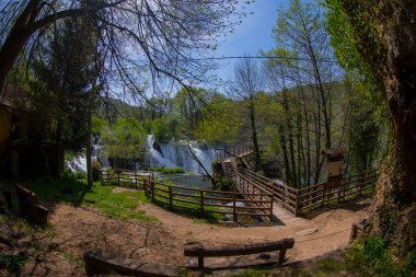 Martin Brod 'un Şelaleleri Una Ulusal Parkı, Bosna-Hersek' te
