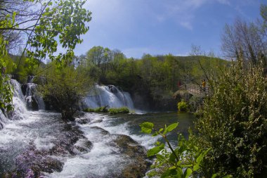 Martin Brod 'un Şelaleleri Una Ulusal Parkı, Bosna-Hersek' te