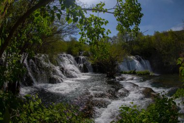 Martin Brod 'un Şelaleleri Una Ulusal Parkı, Bosna-Hersek' te