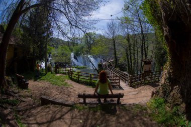 Martin Brod 'un Şelaleleri Una Ulusal Parkı, Bosna-Hersek' te