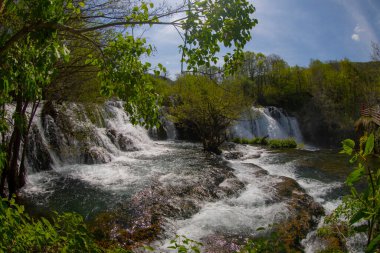 Martin Brod 'un Şelaleleri Una Ulusal Parkı, Bosna-Hersek' te