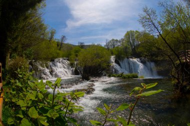 Martin Brod 'un Şelaleleri Una Ulusal Parkı, Bosna-Hersek' te