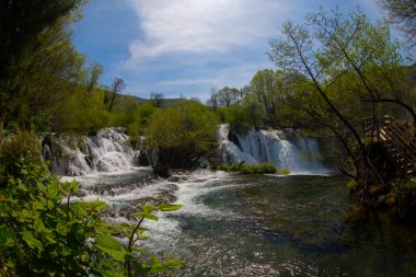 Martin Brod 'un Şelaleleri Una Ulusal Parkı, Bosna-Hersek' te