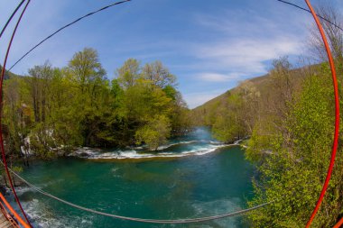 Martin Brod 'un Şelaleleri Una Ulusal Parkı, Bosna-Hersek' te
