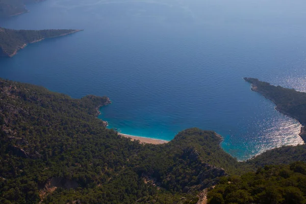 Noon hours on the lush, rugged mountainous coastline near Fethiye and Butterfly Valley, (yediburunlar bay) Turkey