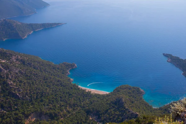Noon hours on the lush, rugged mountainous coastline near Fethiye and Butterfly Valley, (yediburunlar bay) Turkey