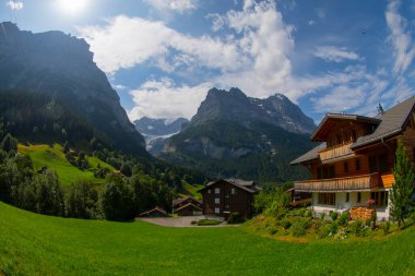 Eiger, Monch and Jungfrau from Grindelwald, Canton Bern, Switzerland