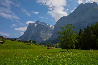 Eiger, Monch and Jungfrau from Grindelwald, Canton Bern, Switzerland
