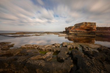 Kefken Pink Rock Cliffs, close up. Kandira, Kocaeli.