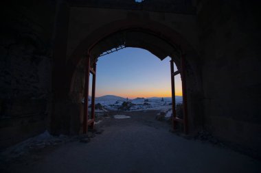 A beautiful sunset in the ruins of Ani, Kars Turkey