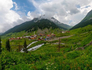 Rize 'deki Elevit Platosu. Bu plato, Rize 'nin Camlihemsin ilçesinde yer almaktadır. Kackar Dağları bölgesi. Rize, Türkiye.