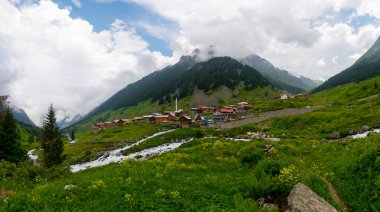 Rize 'deki Elevit Platosu. Bu plato, Rize 'nin Camlihemsin ilçesinde yer almaktadır. Kackar Dağları bölgesi. Rize, Türkiye.