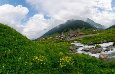 Rize 'deki Elevit Platosu. Bu plato, Rize 'nin Camlihemsin ilçesinde yer almaktadır. Kackar Dağları bölgesi. Rize, Türkiye.