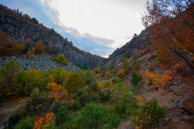 Basalt cliffs. Boyabat, Sinop Turkey
