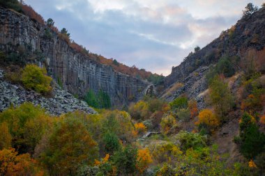 Basalt cliffs. Boyabat, Sinop Turkey