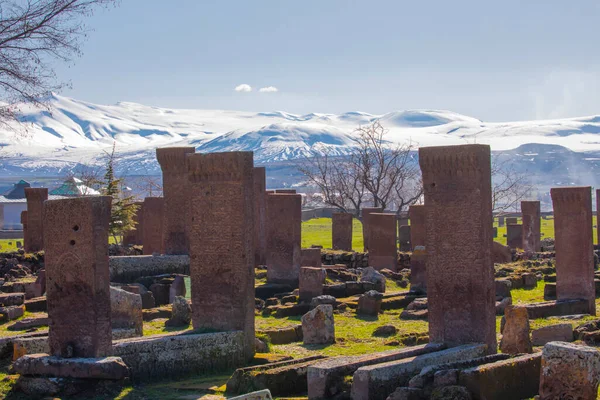 Seljuk Cemetery Located Ahlat Turkey Important Tourism Region — Stock Photo, Image