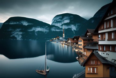 Beautiful view point of Hallstatt 