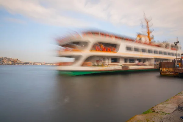 Les Ferries Historiques Région Eminn Istanbul Ont Été Photographiés Avec — Photo
