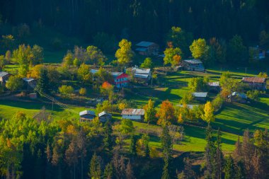 Sonbaharda Duzce 'deki yaylada Chaletler