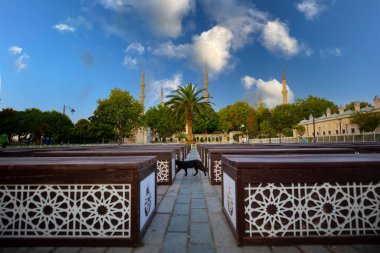 Akşam Saatlerinde Sultanahmet Camii, İstanbul, Türkiye