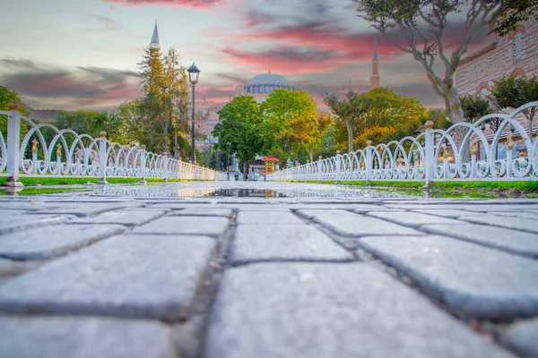 Die Hagia Sophia Ist Ein Antikes Religiöses Wahrzeichen Istanbuls Bei — Stockfoto