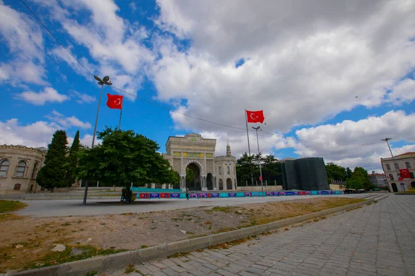 Главные Ворота Стамбульского Университета Площадь Бейязит Стамбуле Стамбульский Университет Один — стоковое фото