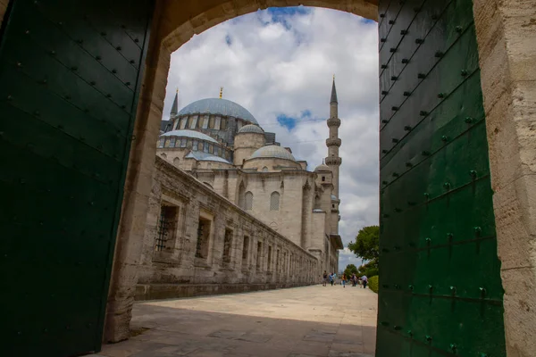 Turkiet Istanbul Bosporen Och Asiatiska Istanbul Från Suleymaniye Moskén — Stockfoto