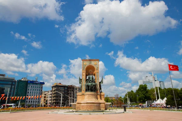 stock image Taksim square in Istanbul .Taksim Istiklal Street is a popular tourist destination in Istanbul.