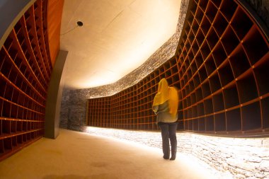 Ünlü Sancaklar Camii Camii 'nin iç manzarası.,