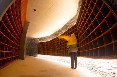 Ünlü Sancaklar Camii Camii 'nin iç manzarası.,