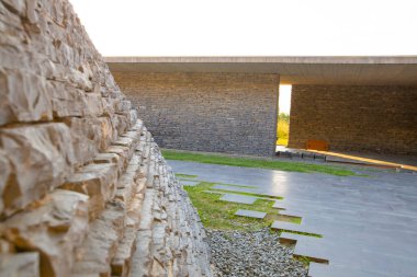 Ünlü Sancaklar Camii Camii 'nin iç manzarası.,