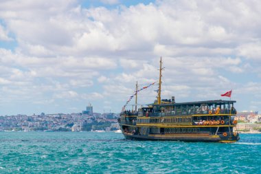  İstanbul 'daki Beylerbeyi Sarayı bahçe manzarası