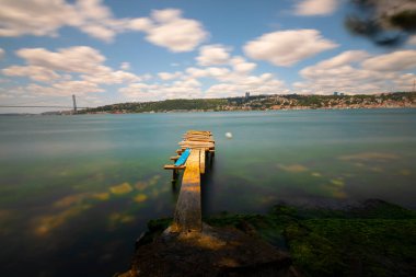 İstanbul Galata Köprüsü manzaralı.