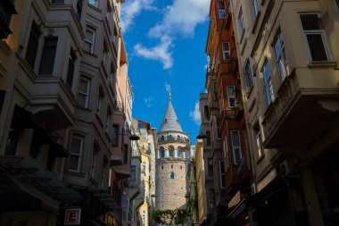 İstanbul Galata Köprüsü manzaralı.