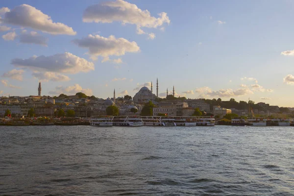 Θέα Στην Κωνσταντινούπολη Πάνω Από Γέφυρα Γαλατά — Φωτογραφία Αρχείου