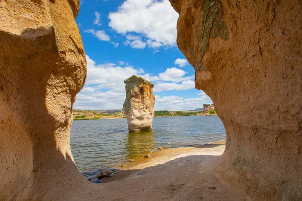 stock image Emre dam lake from Phrygian Valley, hsaniye, Turkey