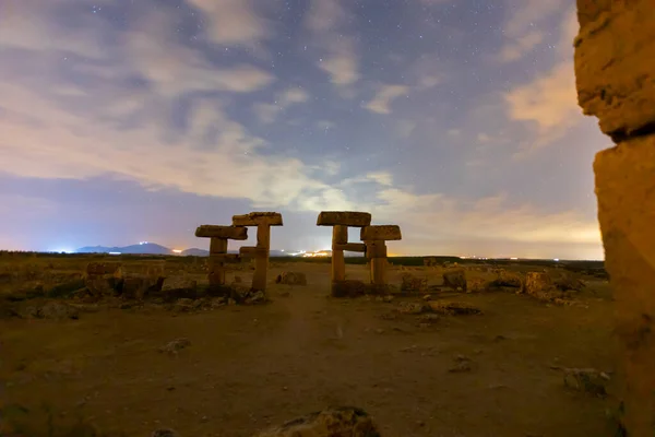 stock image Blaundus ruins in Ulubey district of Usak. Ruins of the Roman Empire. A city built in the Hellenistic period. Thousands of years old Blaundus ancient city