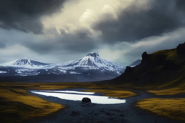 Самые Красивые Ландшафты Исландии — стоковое фото