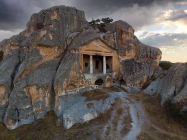 Phrygian Vadisi, Gerdekkaya, Rock Anıtmezar, Havadan Bakış