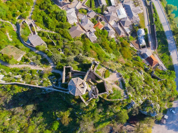 stock image The Tower of the Kula Fort in the Historic Village of Pocitelj in Bosnia and Herzegovina, with the River Neretva