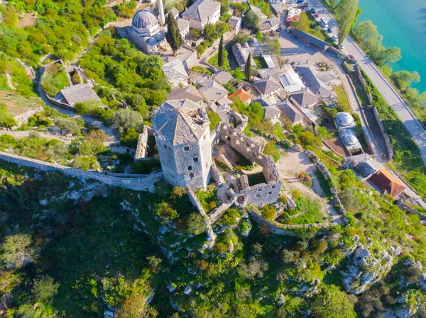 Toren Van Het Kula Fort Het Historische Dorp Pocitelj Bosnië — Stockfoto
