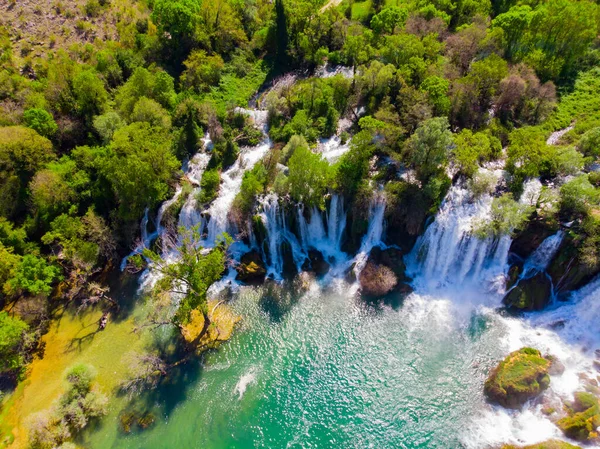 Вид Мальовничі Водоспади Кравіце Боснії — стокове фото