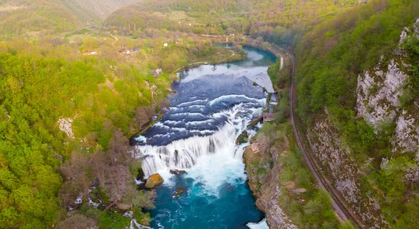 Strbacki buk (strbaki buk) waterfall is a 25 m high waterfall on the Una River. It is greatest waterfall in Bosnia and Herzegovina.