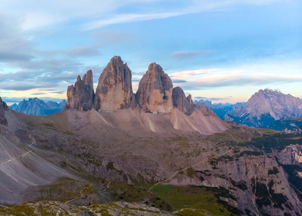 Die Berühmten Drei Zinnen Von Lavaredo Zwischen Venetien Und Südtirol — Stockfoto