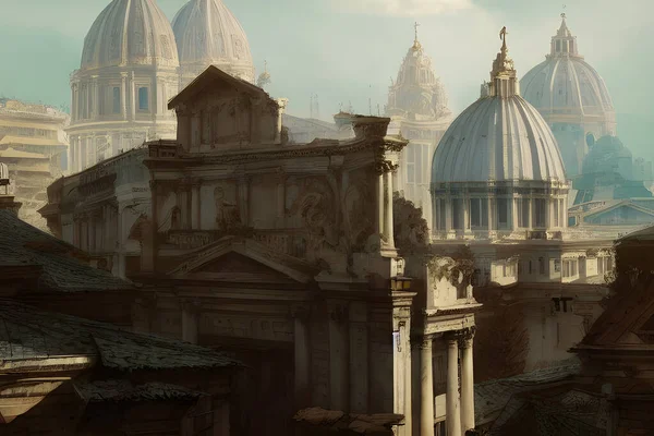 Πανόραμα Της Ρώμης Και Του Βατικανού Ιταλία Ευρώπη — Φωτογραφία Αρχείου