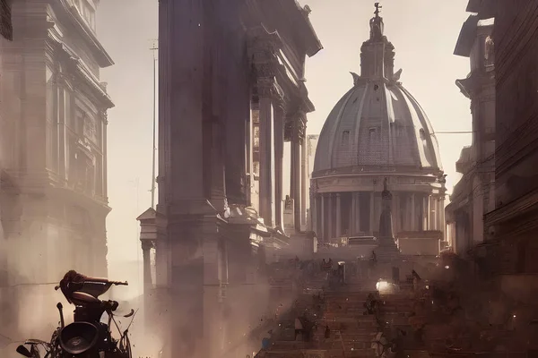 Római Panoráma Vatikánváros Olaszország Európa — Stock Fotó