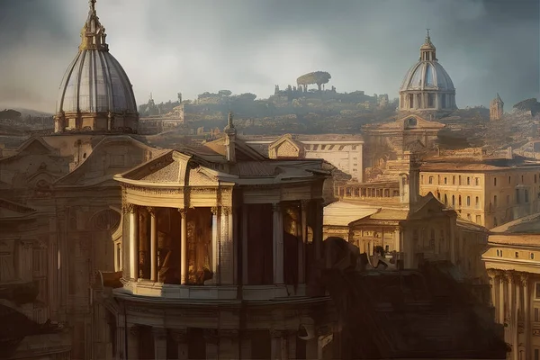 Panorama Roma Cidade Vaticano Itália Europa — Fotografia de Stock