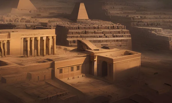 Μεγάλες Πυραμίδες Της Γκίζας Αίγυπτος — Φωτογραφία Αρχείου