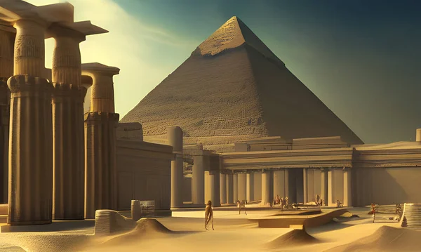 Великі Піраміди Гізи Єгипет — стокове фото